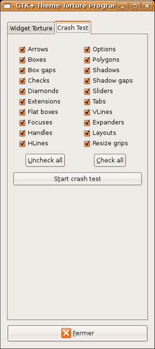 Crash tester tab