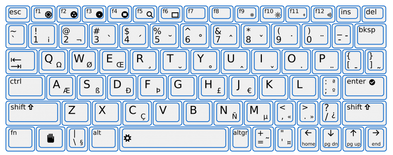 US International keyboard, non-membrane version