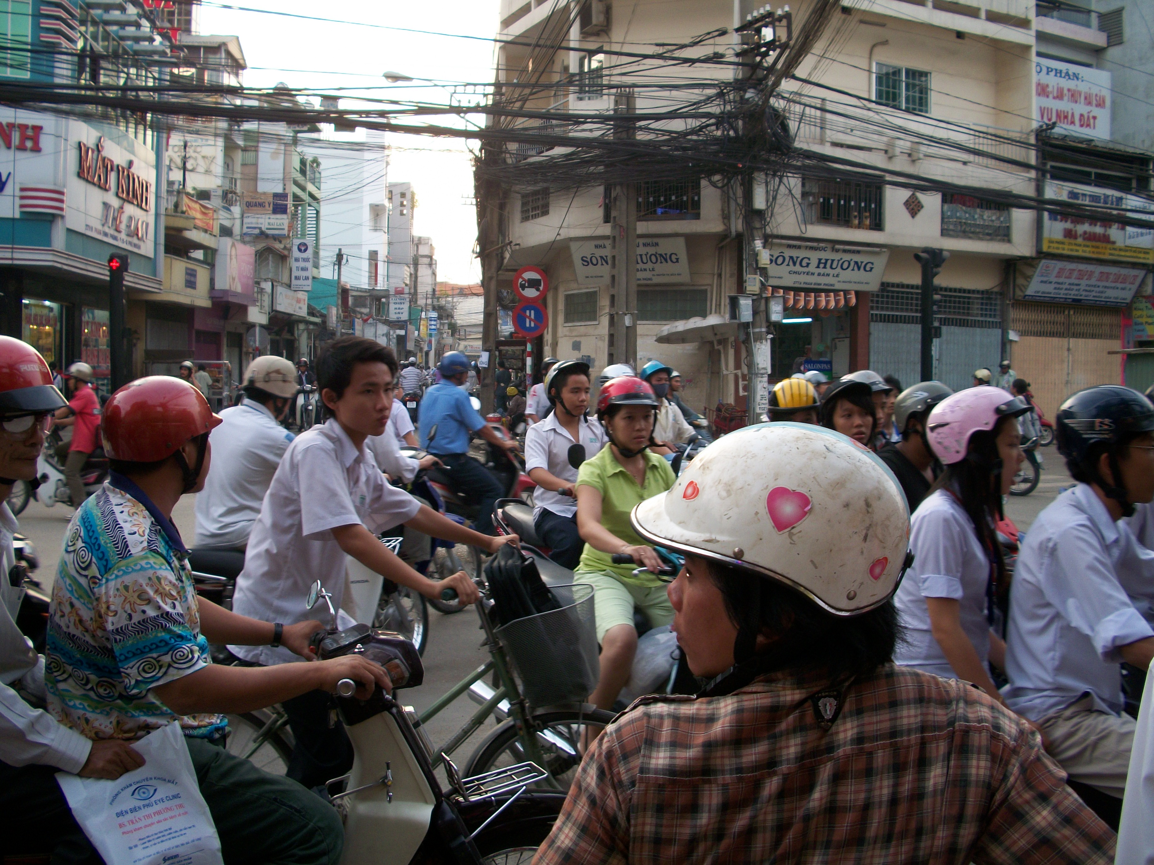 Busy streets of Saigon City