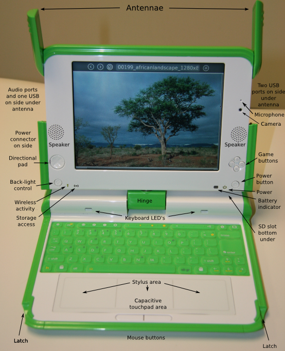 XO Laptop Configuration with Labeling of Features
