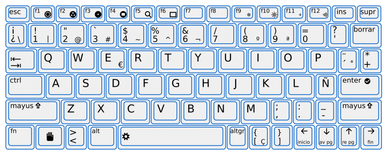 Spanish keyboard (non-membrane)
